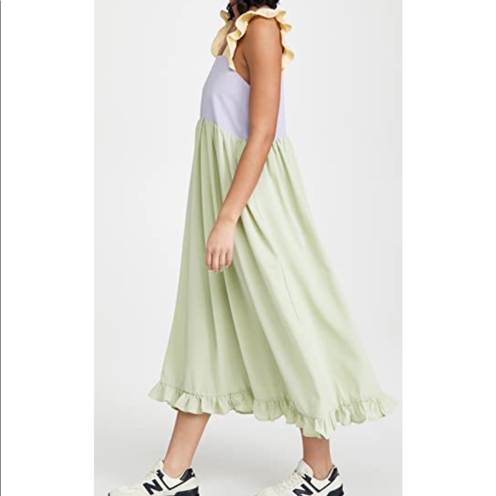 Sister Jane fun frolic dress color block ruffle xs